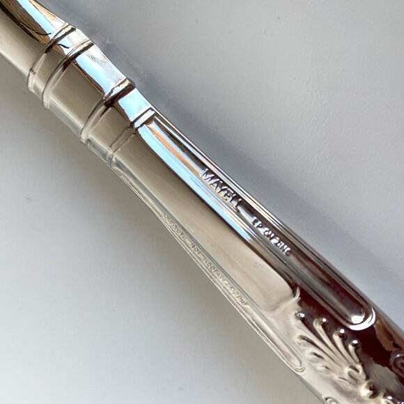 Vintage Mayell Queen Anne Silver Plated Kings Pattern Pastry Server - Picture 3 of 7